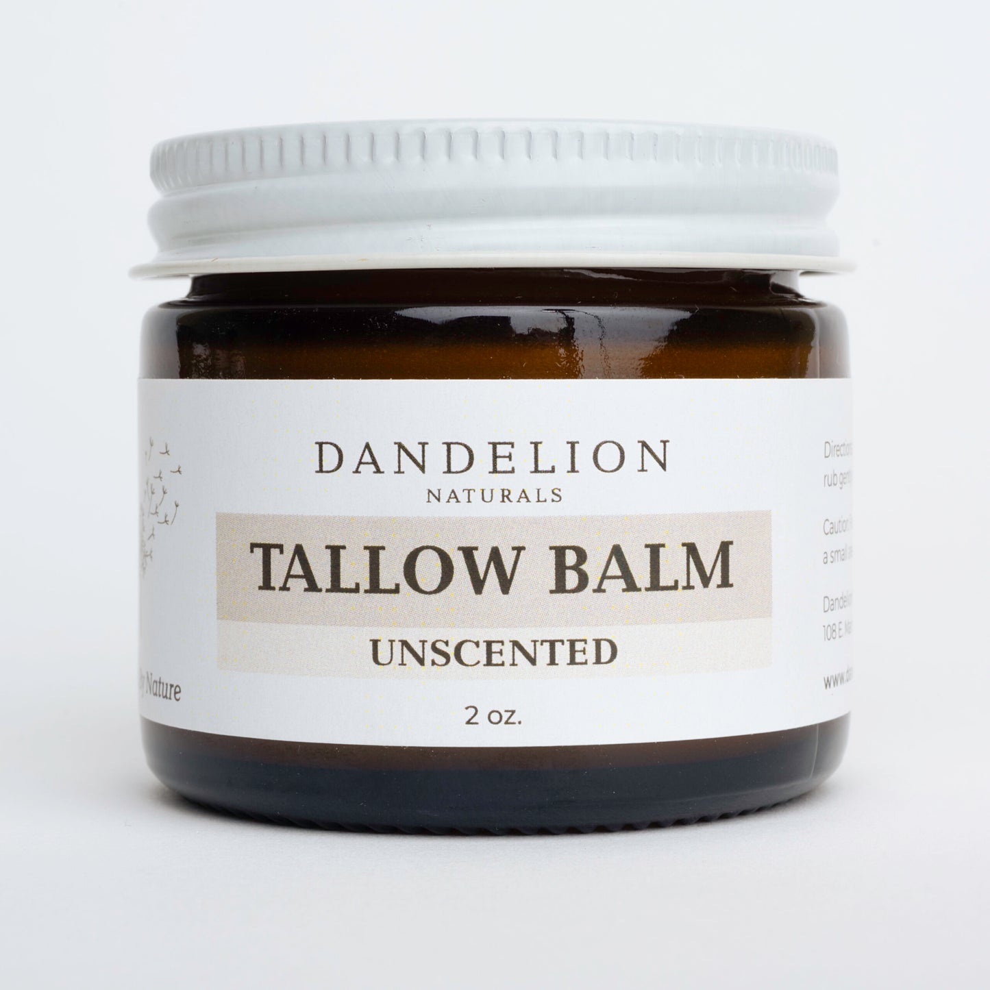 Unscented Tallow Balm with Olive Oil