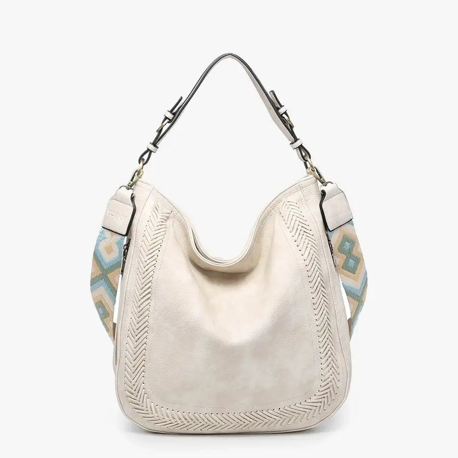 Aris Whipstitch Hobo/ Crossbody w/ Guitar Strap