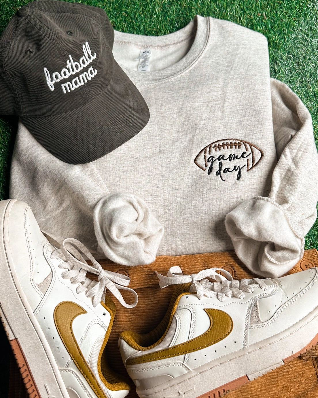 Game Day Football Embroidery Sweatshirt