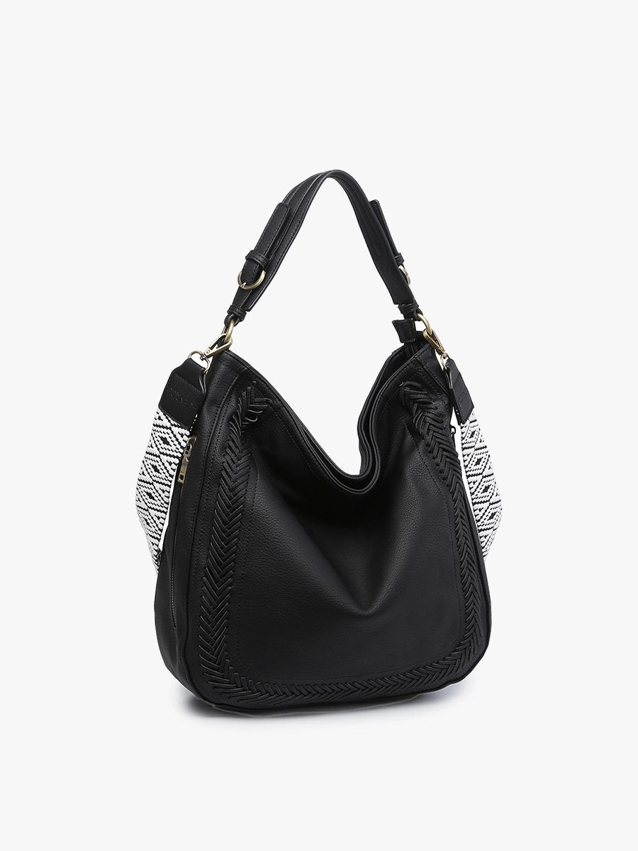 Aris Whipstitch Hobo/ Crossbody w/ Guitar Strap