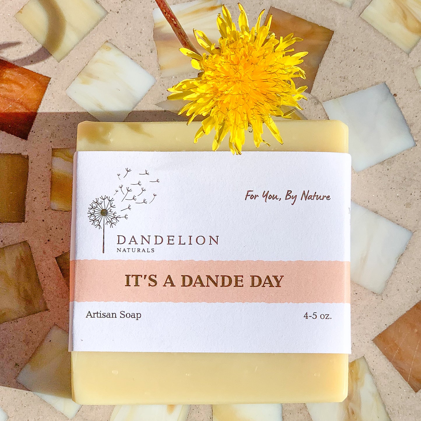 It’s A Dande Day Tallow Bar Soap with Dandelion infused Olive Oil
