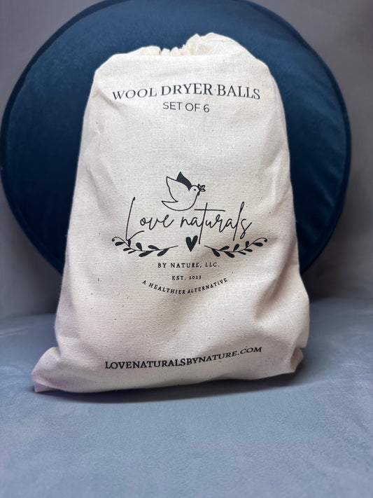 Organic Wool Dryer Balls, Set of 6