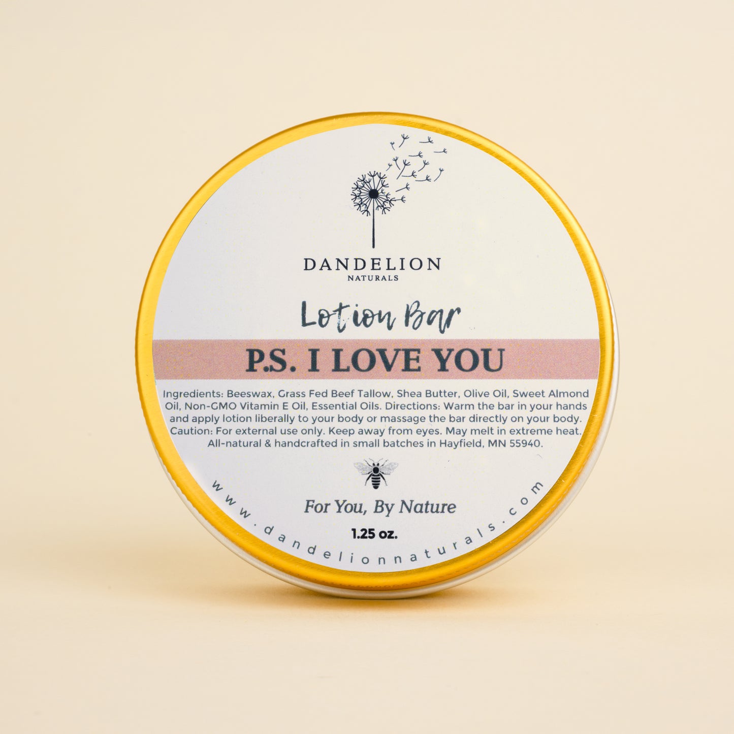 P.S. I Love You Lotion Bar with Lavender, Juniper, Sage, Mint