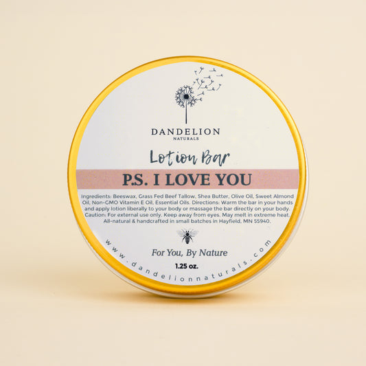 P.S. I Love You Lotion Bar with Lavender, Juniper, Sage, Mint