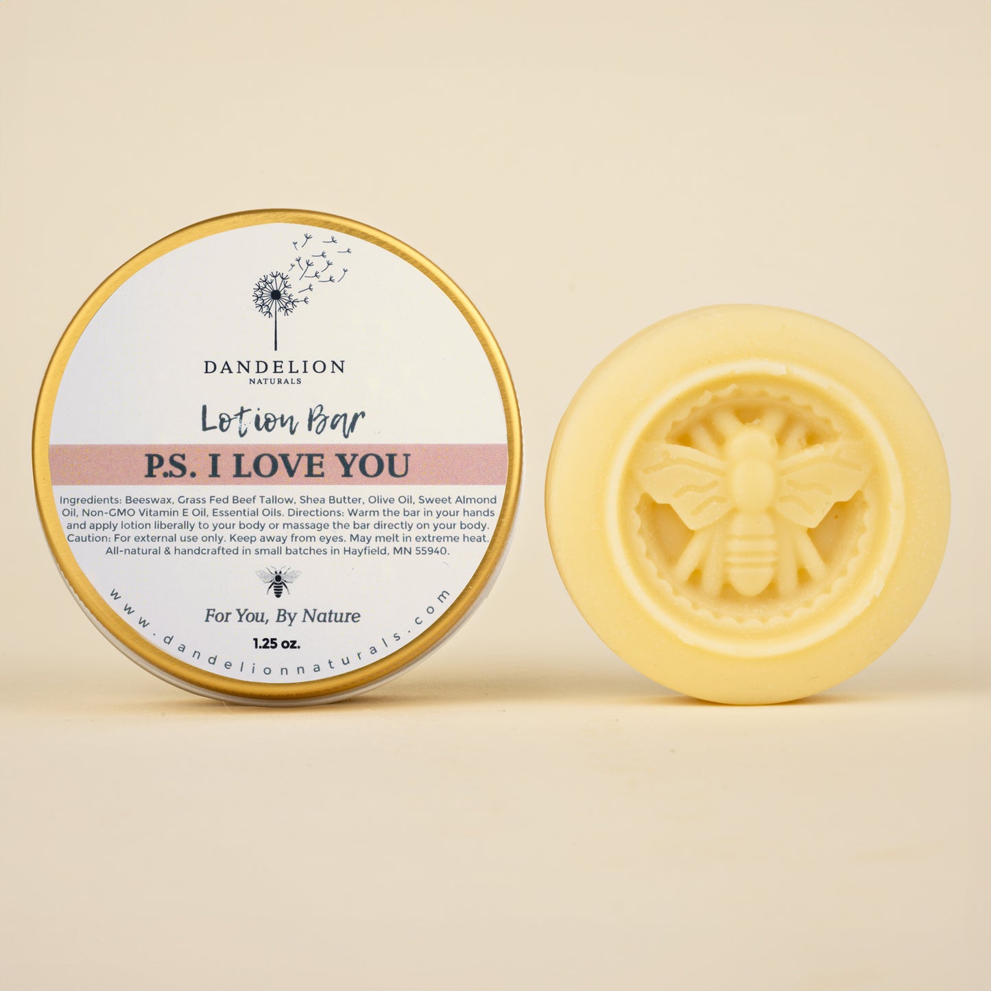 P.S. I Love You Lotion Bar with Lavender, Juniper, Sage, Mint