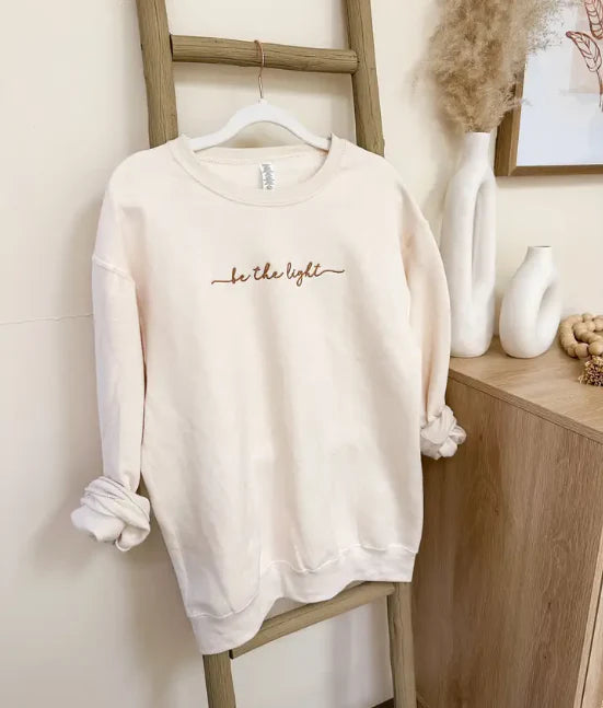 Embroidered Be The Light Sweatshirt