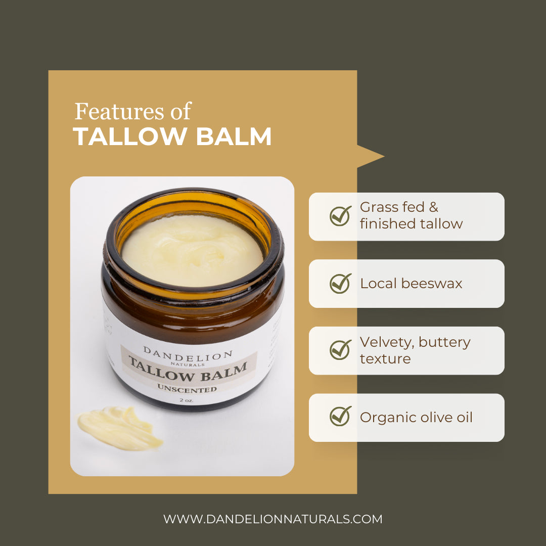 Unscented Tallow Balm with Olive Oil