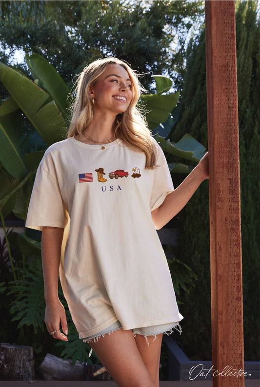 USA Oversized Graphic Top