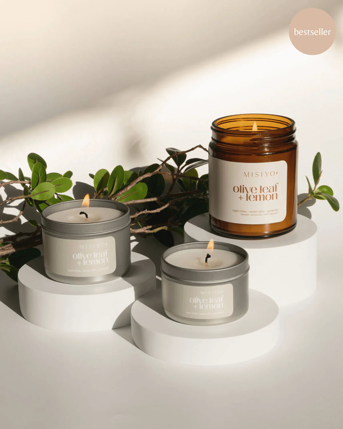 Olive Leaf + Lemon Candle