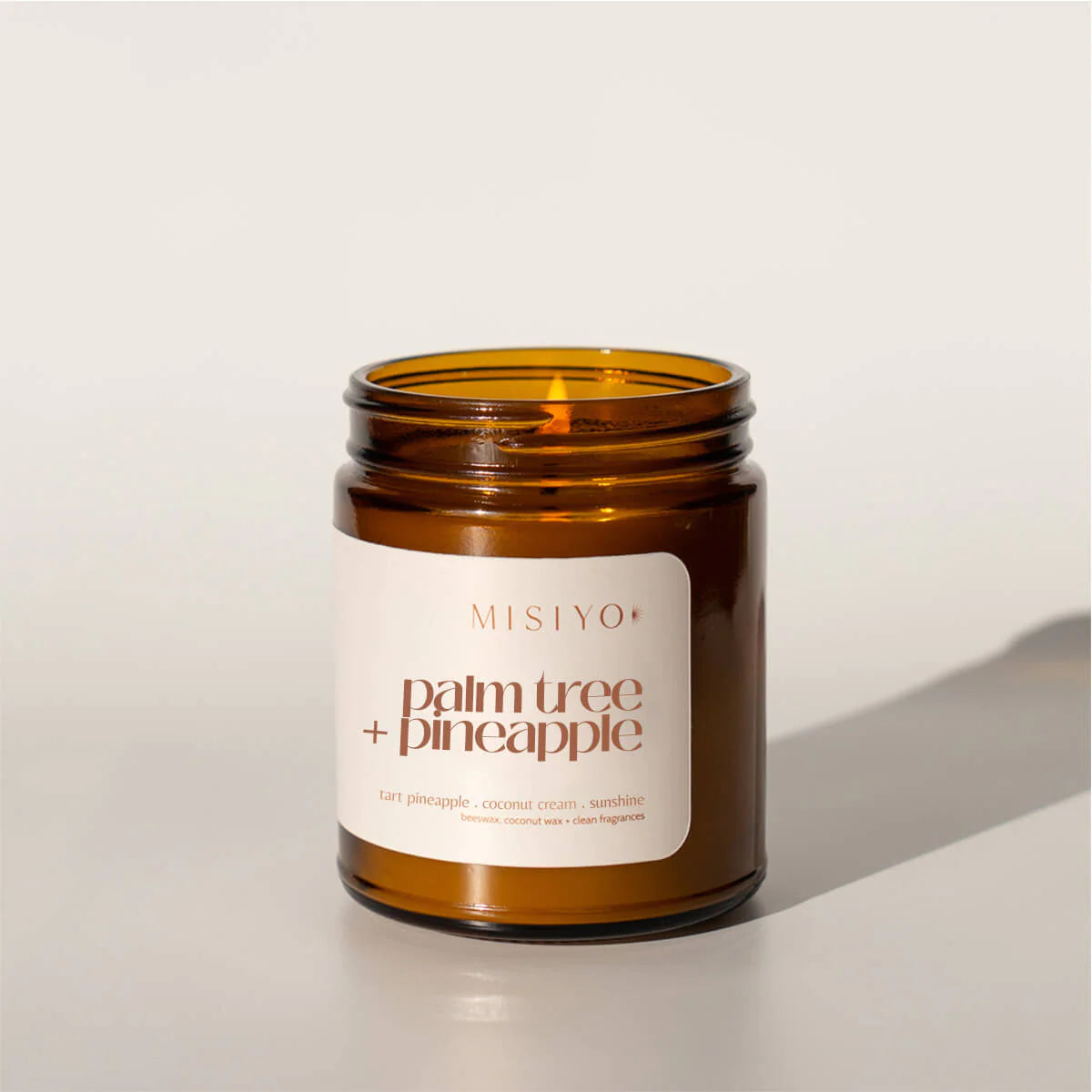 coconut and palm candle Palm Tree + Pineapple Beeswax Scented Candle | Made in Edmonton, AB 9oz jar