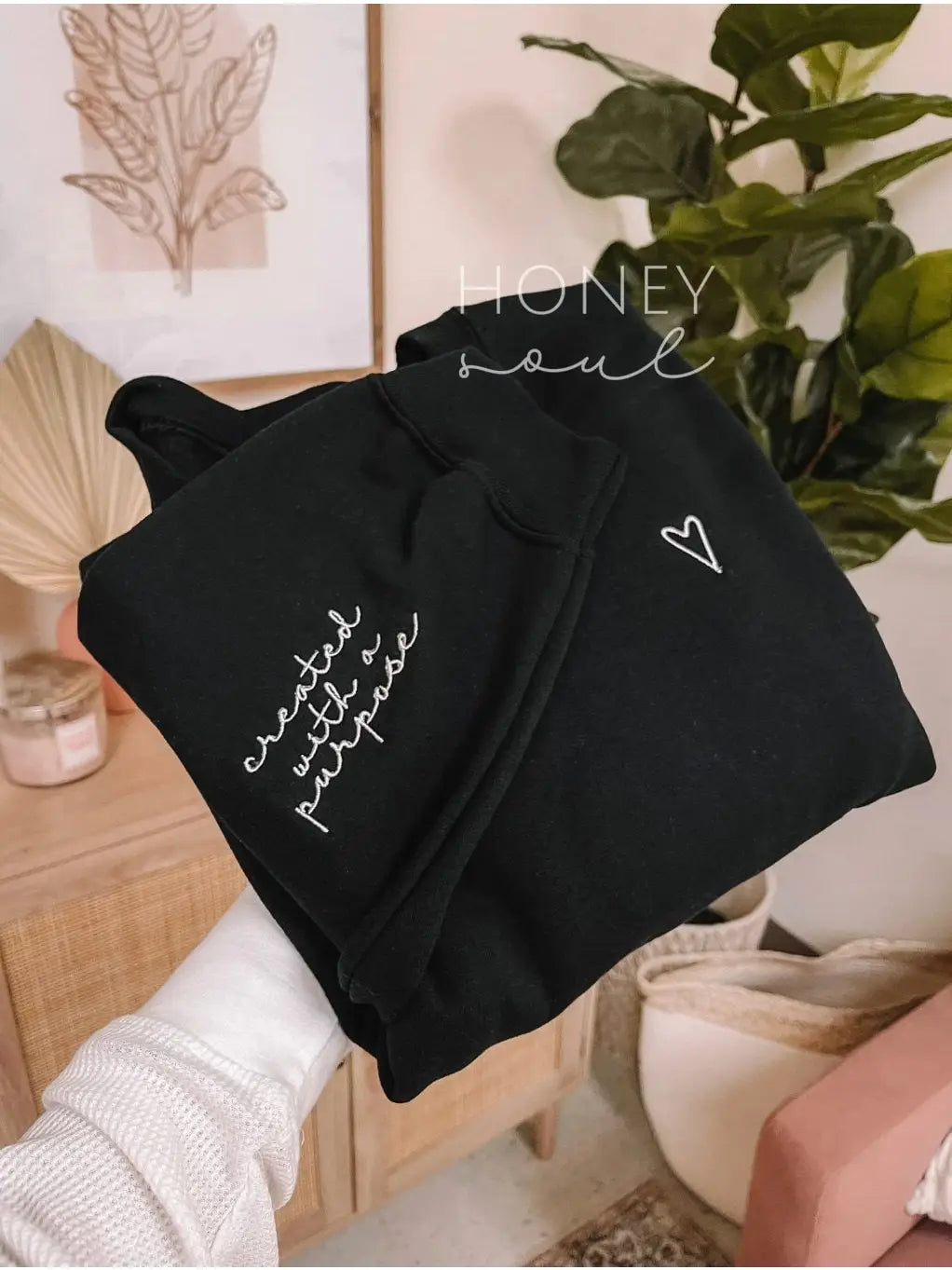 Created with A Purpose Embroidered Sweatshirt