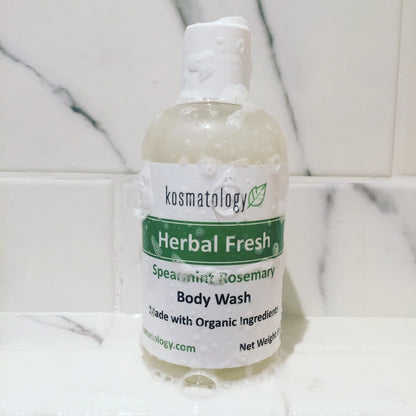 Spearmint + Rosemary Body Wash | Organic - 8 oz