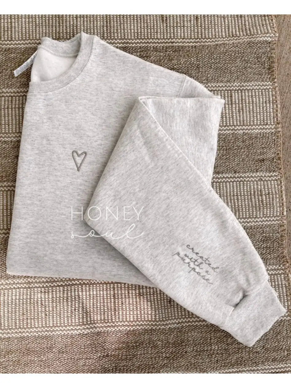 Created with A Purpose Embroidered Sweatshirt