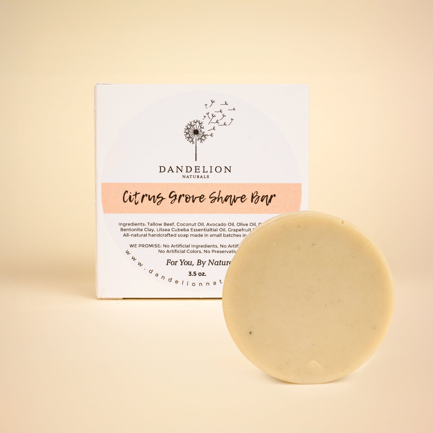 Citrus Grove Tallow Shave Bar Soap