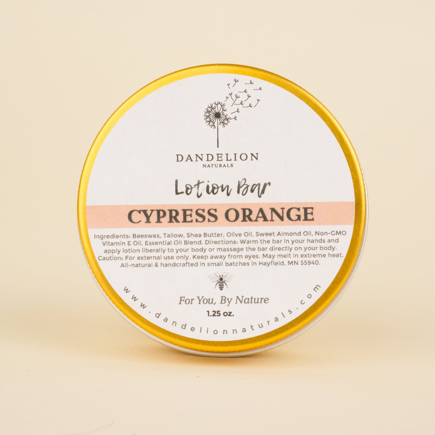 Cypress Orange Lotion Bar