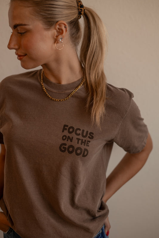 Focus On the Good Tee - Espresso| Women's Christian Tee