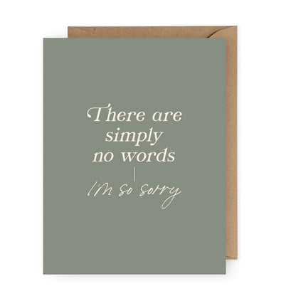 Simply No Words Sympathy Greeting Card