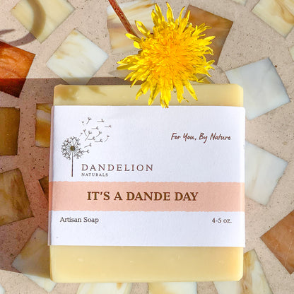 It’s A Dande Day Tallow Bar Soap with Dandelion infused Olive Oil