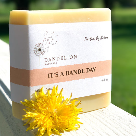 It’s A Dande Day Tallow Bar Soap with Dandelion infused Olive Oil