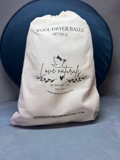 Wool Dryer Balls, Set of 6