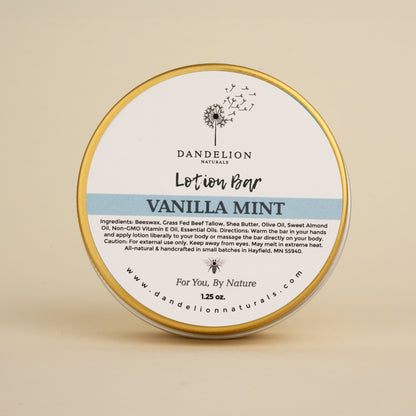 Vanilla Mint Lotion Bar