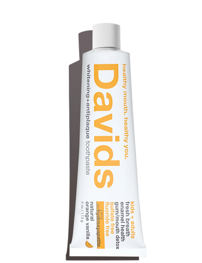 Davids kids + adults nano-hydroxyapatite premium toothpaste / orange vanilla / 4 oz