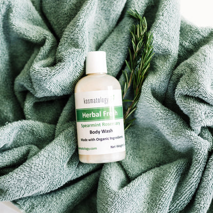 Spearmint + Rosemary Body Wash | Organic - 8 oz