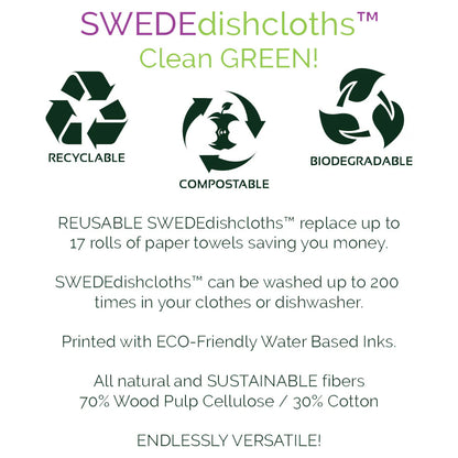 Swedish Dishcloths | ECO Friendly Absorbent Cleaning Cloth