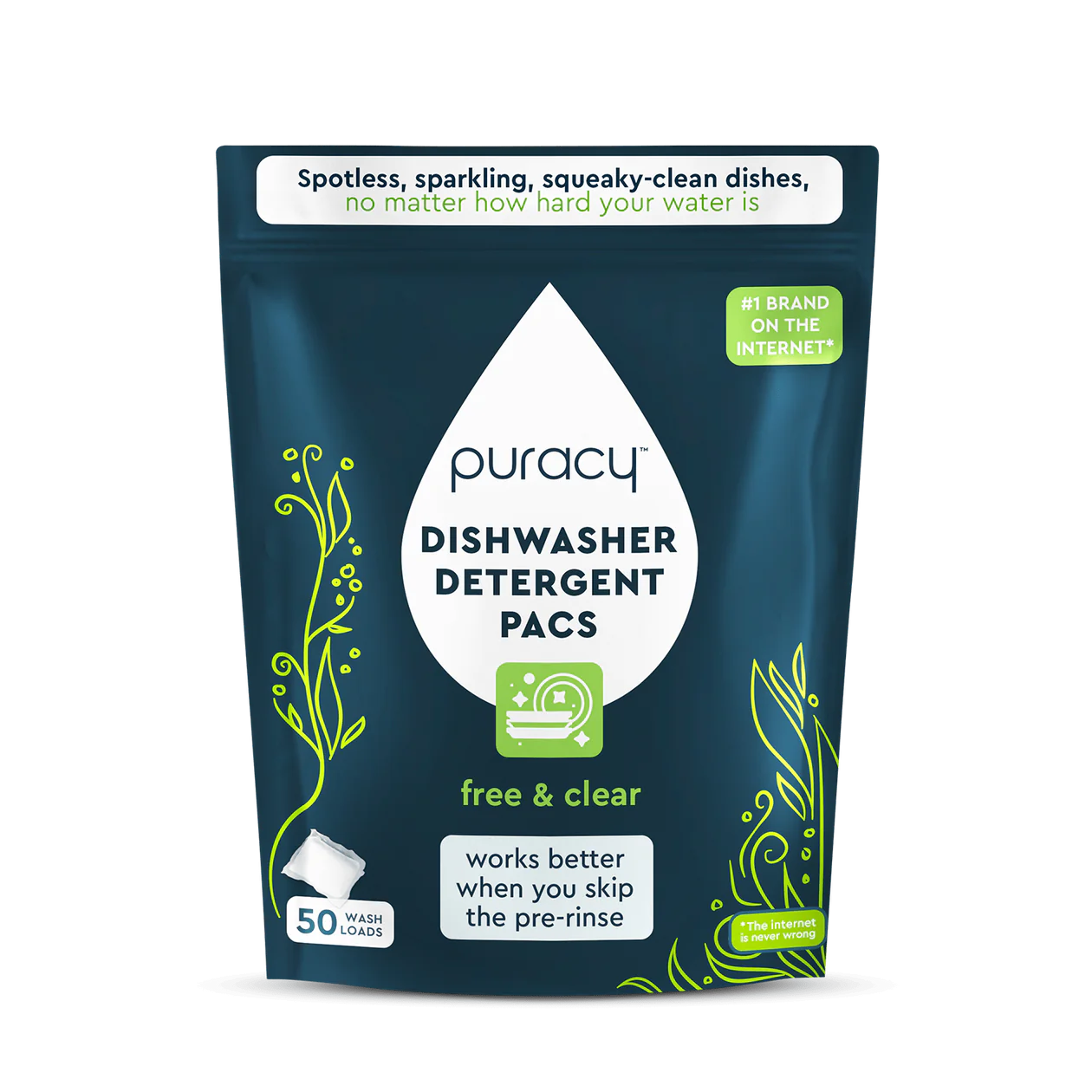 Natural Dishwasher Detergent Packs (50 pack)