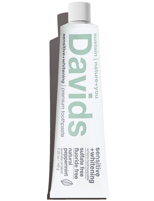 Davids Sensitive + Whitening Nano-hydroxyapatite Premium Toothpaste / Peppermint