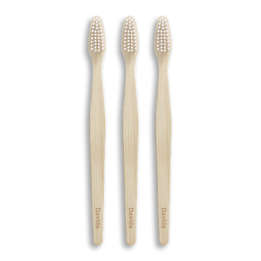 Davids premium bamboo toothbrush / adult soft / 3 pack